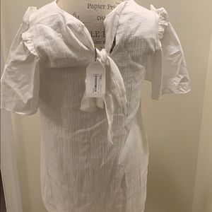 Monkee’s English Factory Woven Mixed Flare Dress